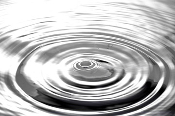 Liquid silver metal abstract ,water drops waves and ripples.
