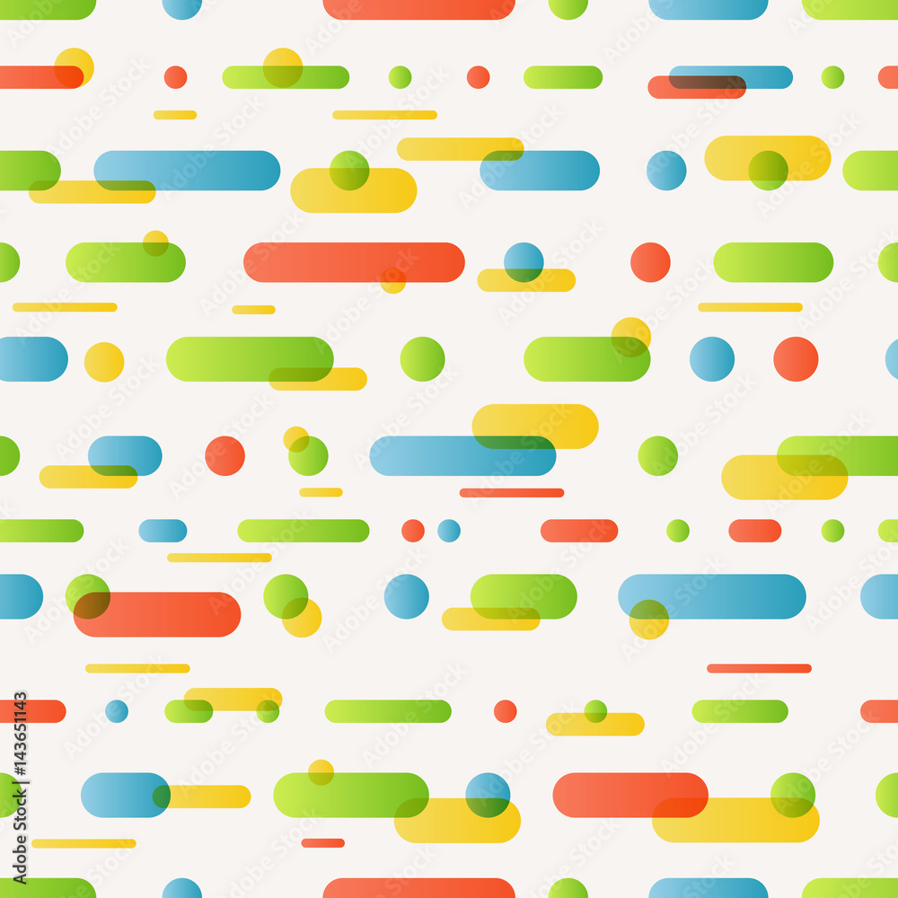 Poster Abstract vector seamless pattern. Color abstract background