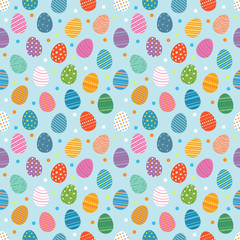Easter eggs seamless pattern. Easter eggs for Easter holidays design concept