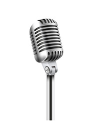 Concert microphone vector illustration isolated on white