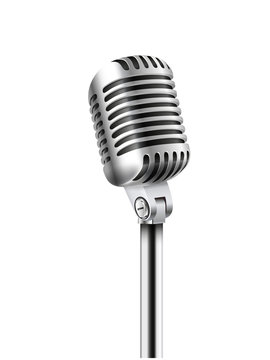 Concert microphone vector illustration isolated on white