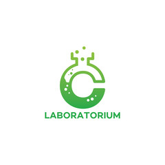 S Initial Bottle laboratory logo designs template