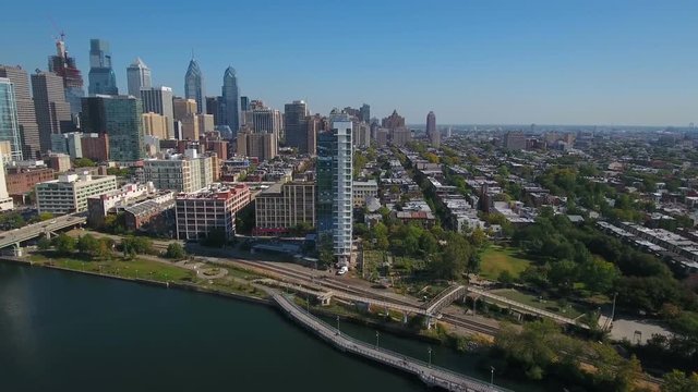 Aerial Pennsylvania Philadelphia September 2016 4K