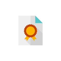 Flat icon - Contract document