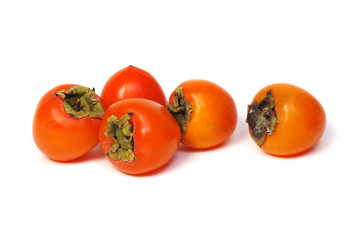 Persimmon fruit isolated on white