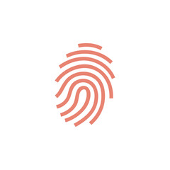 Flat icon - Fingerprint