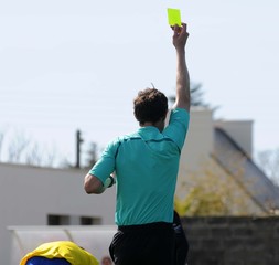 le carton jaune au football