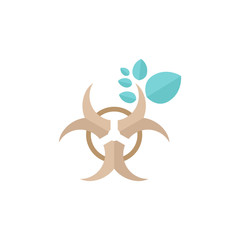 Flat icon - Biohazard leaves