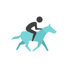 Flat icon - Horse riding