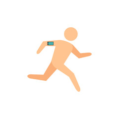 Flat icon - Running athlete