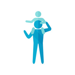 Flat icon - Kid and Parent