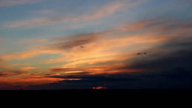 Dramatic susnset with clouds timelapse
