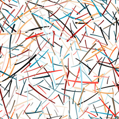 Seamless abstract vector pattern. Tangle of strokes, lines.