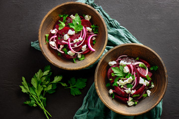 Beetroot salad with parsley