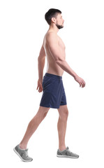 Obraz premium Posture concept. Man on white background