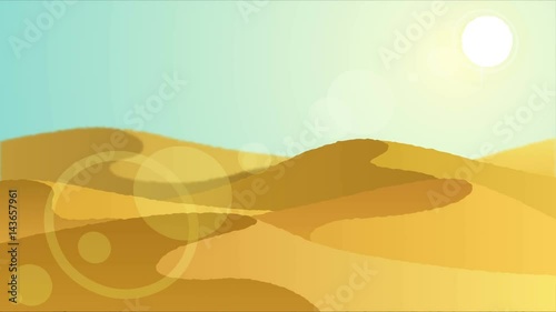 "Desert 3 / Looping animation with desert landscape. " Stock footage
