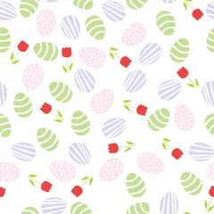 Raamstickers Seamless pattern of Easter eggs © Canvas Alchemy