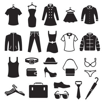 Clothing Store Icons set