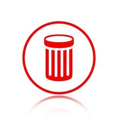 trash bin icon stock vector illustration flat design
