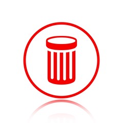 trash bin icon stock vector illustration flat design