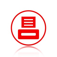 print icon stock vector illustration flat design