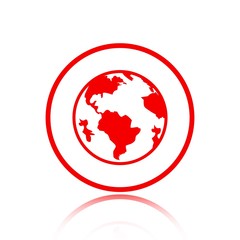 Earth icon stock vector illustration flat design