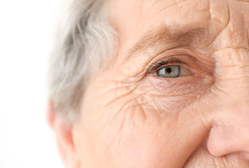 Portrait of elderly woman, closeup