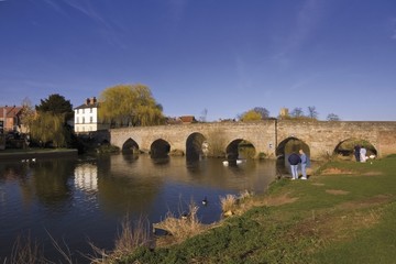 Fototapeta na wymiar River Avon Bidford on Avon Warwickshire The Midlands England