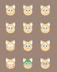 Obraz premium Funny emoticons cats