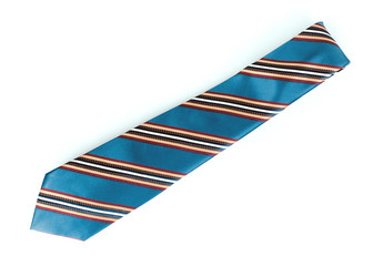 Men's ties on a white background