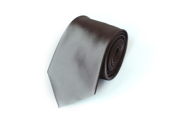 Men's ties on a white background