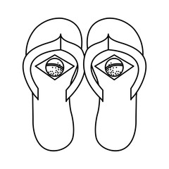 brazilian flip flops icon