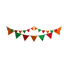 Fototapeta premium garlands party isolated icon