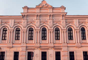 Fototapeta premium Facade of the historic building. Cental Europe style.