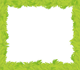 cartoon grass frame for different usage with space for text