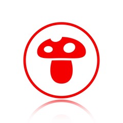 mushroom icon stock vector illustration flat design