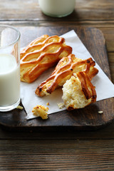 Breakfast buns with milk