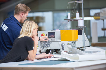 Seamstress textile factory