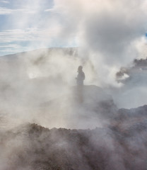 Geyser (geothermal area) Sol de Manana in Eduardo Avaroa National Reserve - Altiplano, Bolivia, South America