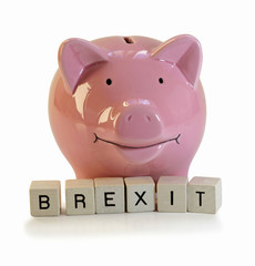 brexit piggy bank smile