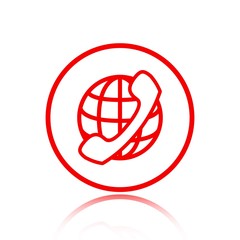 international call icon stock vector illustration flat design