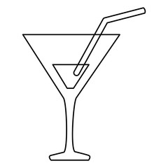 cocktail cup isolated icon