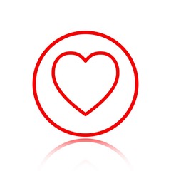 heart icon stock vector illustration flat design