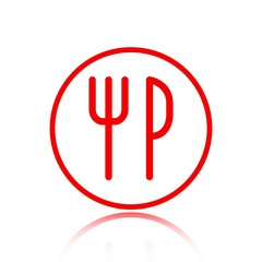 fork and knife icon stock vector illustration flat design