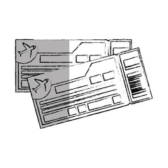 flight tickets isolated icon