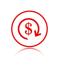 dollar money icon stock vector illustration flat design