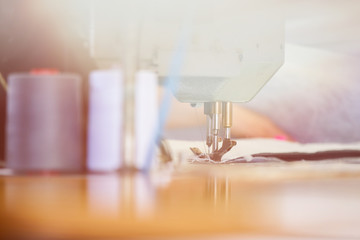 Seamstress worker in factory