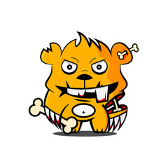 Character brave bear