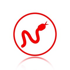 Fototapeta premium snake icon stock vector illustration flat design