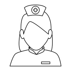 nurse avatar character icon vector illustration design
